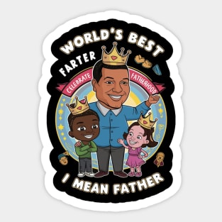 Worlds Best Farter I Mean Father Best Dad Sticker